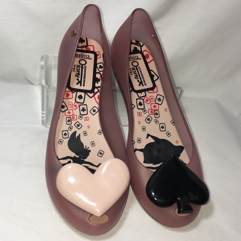 Melissa Alice in wonderland Disney pink flats 6